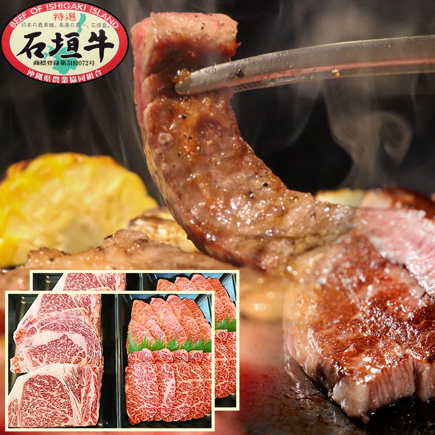 石垣牛ステーキ 200g×4枚＋焼肉800g特盛セット DC-7